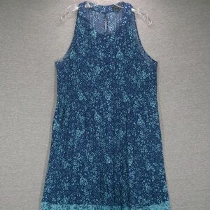 Floral Sleeveless Maxi Dress in Blue